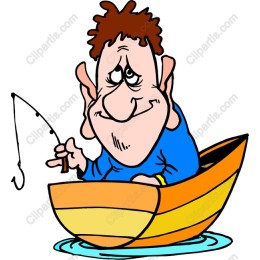 Charming Cartoon Fisherman