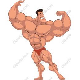 Dynamic Cartoon Bodybuilder