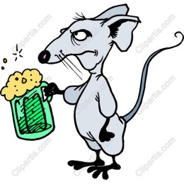 Whimsical Beer-Loving Mouse