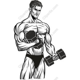 Muscular Man Weightlifting