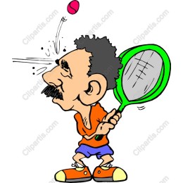 Whimsical Tennis Character