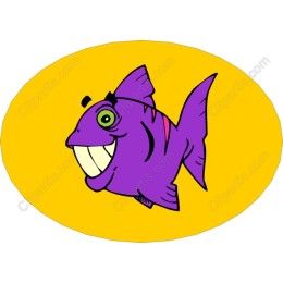 Cheerful Purple Fish