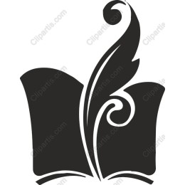 Elegant Open Book with Leaf