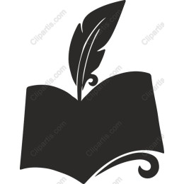 Elegant Book and Quill