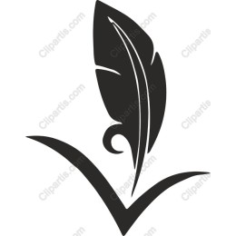 Stylized Feather and Leaf