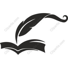 Elegant Quill and Open Book
