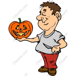 Cheerful Pumpkin Carving Character