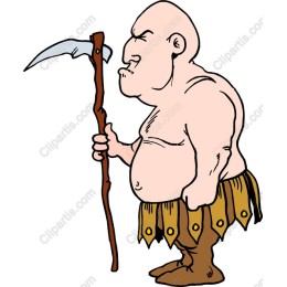 Muscular Warrior with Scythe