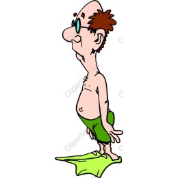 Quirky Cartoon Beach Character