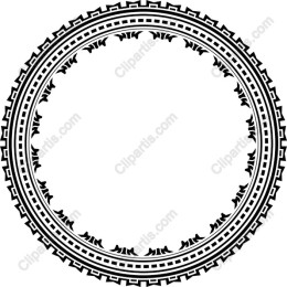 Elegant Circular Floral Border