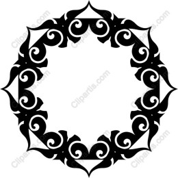 Elegant Ornate Black Swirl Border