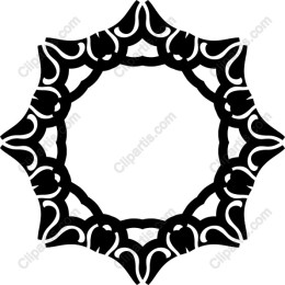 Ornate Black and White Mandala Frame