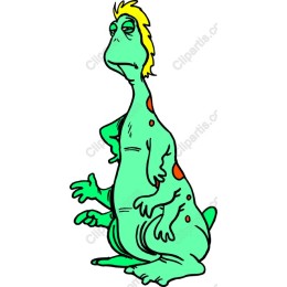 Cheerful Green Dinosaur
