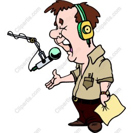 Cartoon Radio Host