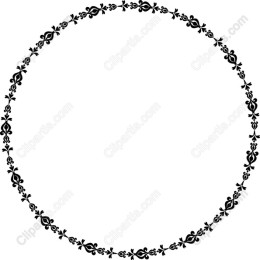 Elegant Circular Floral Frame