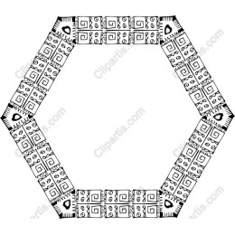 Hand-Drawn Hexagonal Frame