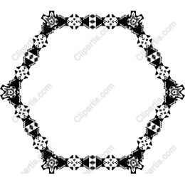 Black and White Geometric Frame