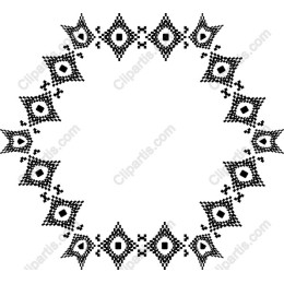 Elegant Black-and-White Geometric Frame