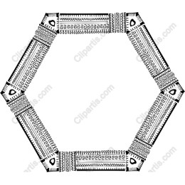 Hexagonal Decorative Pattern Frame