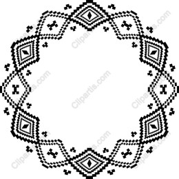 Elegant Geometric Black and White Frame