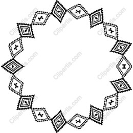 Geometric Diamond Circle Frame