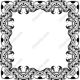 Intricate Black and White Decorative Frame
