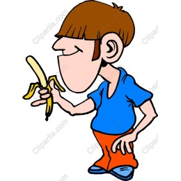 Playful Boy with Banana