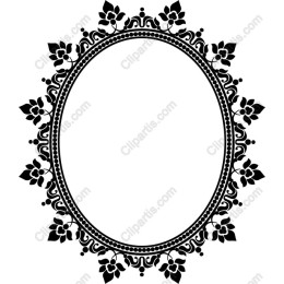 Elegant Black Floral Frame