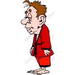 Quirky Character in Red Robe
