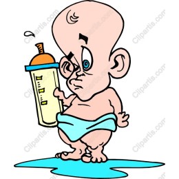 Cute Baby Holding Bottle