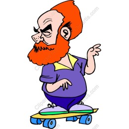 Vibrant Skateboarding Character