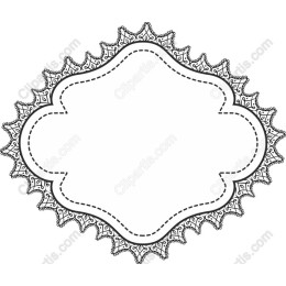 Elegant Lace Border Label