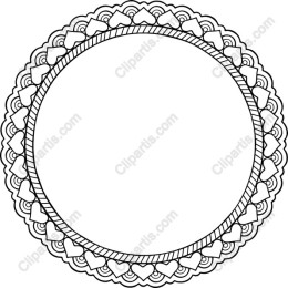 Elegant Lace Heart Circular Frame