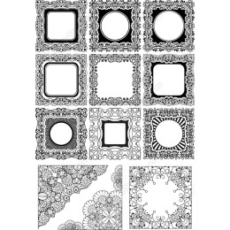 Intricate Floral Frame Clipart Set