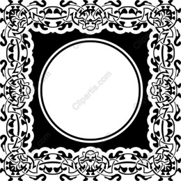 Elegant Black and White Ornamental Frame