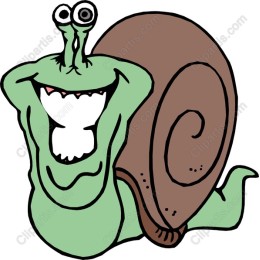 Happy Cartoon Snail