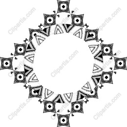 Intricate Black-and-White Geometric Frame