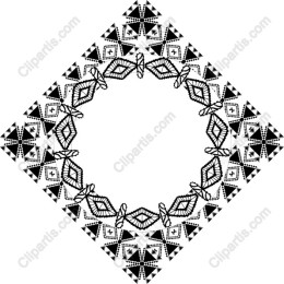 Black and White Geometric Decorative Frame