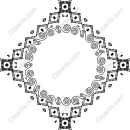 Black and White Ornamental Frame