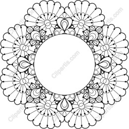 Floral Mandala Frame