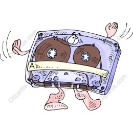 Playful Cassette Tape Character