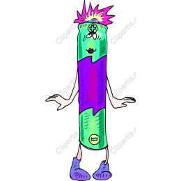 Quirky Cartoon Battery