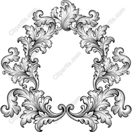 Elegant Ornate Frame in Baroque Style