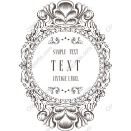 Vintage Ornamental Label