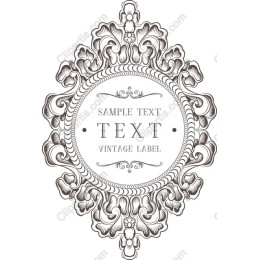 Elegant Vintage Floral Label