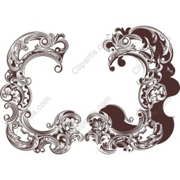 Ornate Vintage Floral Scrollwork