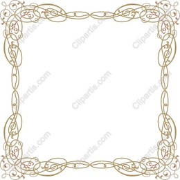 Ornate Decorative Frame in Gold