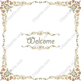 Elegant Welcome Floral Frame