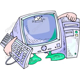 Cheerful Computer Character