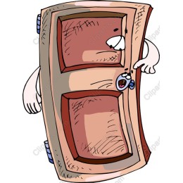 Playful Door Character
